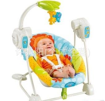 跳跳椅 费雪V7464同款婴儿安抚电动摇椅摇篮秋千 带音乐灯光震动功能