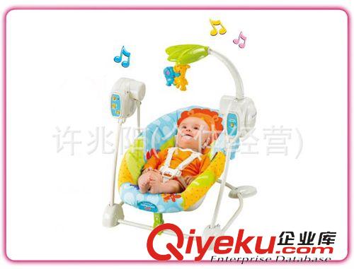 婴儿玩具 费雪V7464同款婴儿安抚电动摇椅摇篮秋千 带音乐灯光震动功能