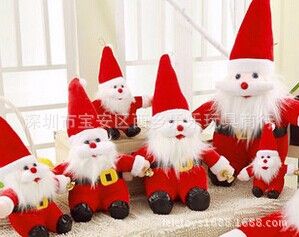 圣诞活动装饰用品 圣诞老人公仔玩偶 公司活动毛绒玩具 圣诞节礼物圣诞节礼品批发