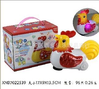 电动卡通动物玩具 热销电动万向公鸡玩具 灯光音乐塑胶礼品批发 爆款走路鸡厂家直销