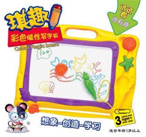 儿童画板 琪趣彩色画板神奇磁性写字板涂鸦板儿童涂画板超大号彩色磁性画板