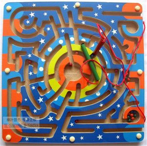 木制玩具区 木制质方形磁性运笔迷宫 儿童启蒙益智玩具 新品xx促销