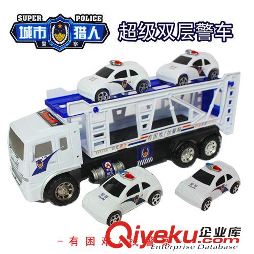 12月新品快订 超级双层警车 惯性车 回力玩具  儿童玩具