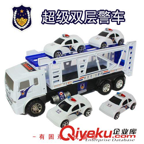 12月新品快订 超级双层警车 惯性车 回力玩具  儿童玩具