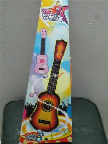 乐器玩具 万利锋玩具厂家直销益智实色钢丝吉他红蓝黄三色混装
