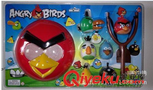愤怒的小鸟 新款搪塑愤怒的小鸟带BB哨+面具