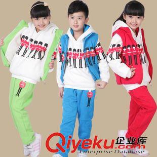 一件代发区 儿童大卫衣三件套加厚加绒 男童女童装冬季韩版时尚棉衣一件代发
