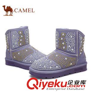 雪地靴 Camel 骆驼女靴 女士日常休闲雪地靴 舒适圆头女靴A91502620