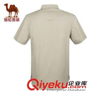 衬衫 Camel骆驼男装 夏新款 男商务休闲衬衫 纯色时尚男衬衫A5S215012