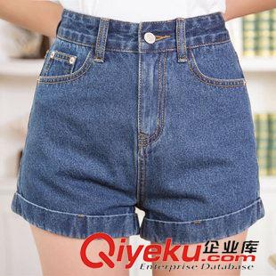 2015牛仔短裤 2015夏装新款韩版女装牛仔短女宽松显瘦高腰女式牛仔裤