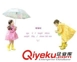 3月27日 韩国原单enbihouse女童波点雨衣雨披尼龙防水带手袋