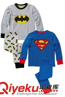 3月14日 超人蝙蝠侠儿童长袖套装家居服睡衣全棉可挑