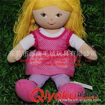 YK5-1鲨鱼 厂家低价批发 pp棉填充布偶 玩具 金发布娃娃 邻家小女孩布娃娃