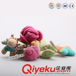 YK7婴儿玩具 多功能婴儿响纸毛绒玩具  高质量花藤宝宝床铃挂件 婴儿车挂件