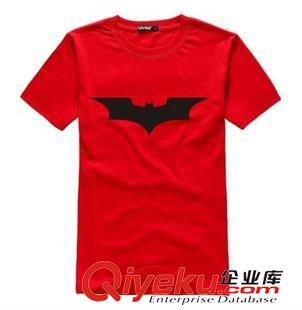 纯棉 男士T恤 PLAYIDEA 蝙蝠侠T恤 男士短袖T恤 卡通动漫圆领印花半袖纯棉T恤