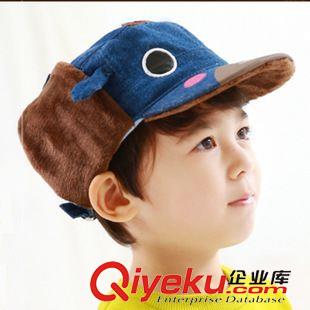 加绒加厚单帽 秋冬帽子 超可爱卡通造型加绒可护耳平顶棒球帽子儿童加绒款帽子