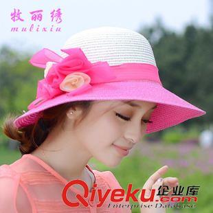 未分类 春夏季潮款时尚蕾丝六叶花朵单色小檐帽 韩版女士沙滩帽遮阳草帽