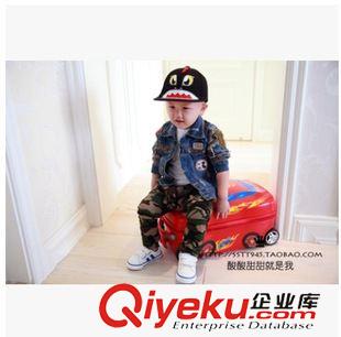 牛仔外套 秋装新款 韩版宝宝儿童小童男童装迷彩做旧牛仔衫外套6608