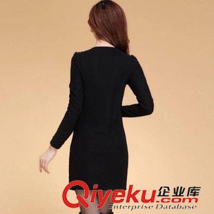 未分类 厂家直销2015秋冬新款韩版长袖蕾丝加厚裙子 女装批发 一件代发