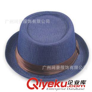 定型帽/礼帽 个性光身牛仔布定型帽工厂广州圆顶压制礼帽礼品设计定制贴牌加工