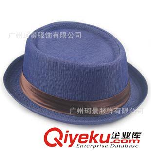 定型帽/礼帽 个性光身牛仔布定型帽工厂广州圆顶压制礼帽礼品设计定制贴牌加工