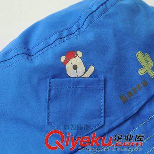 婴儿帽 勇发因福 广州帽厂定做蓝色口袋儿童桶帽 户外遮阳渔夫边帽 新款