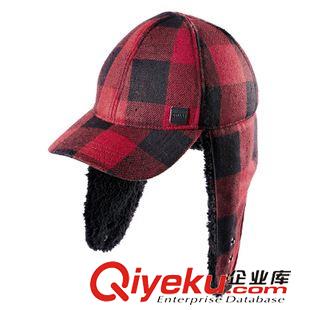 雷锋帽 高质量 寒冬 帽围58cm 红黑格子 广州 呢绒冬帽雷锋帽