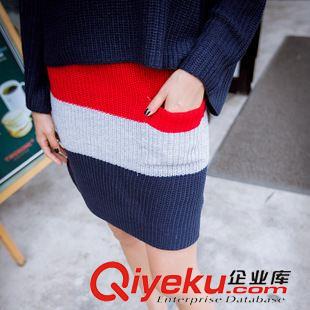 8月1日 实拍2015秋冬新款韩版时尚白领修身条纹套装两件套