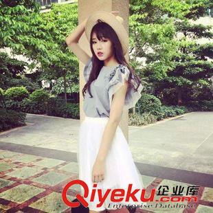 4.24新款 6181 韩国东大门代购实拍夏季新款甜美纯色网纱黑白裙半身裙子