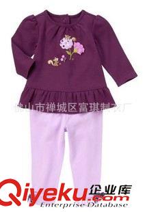 童套装 GYMBOREE同款花朵紫色套装