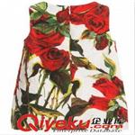 未分类 2015新款秋装童装女童 暗红玫瑰女童红色背心连衣裙