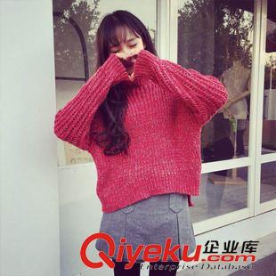 未分类 3883初秋女装新品上市限量版韩版加厚粗棒宽松纯色针织高领毛衣