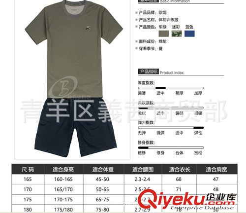 未分类 07陆君体能服 运动套装短袖 军训用品