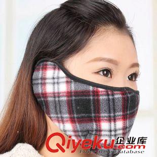 成人 口罩 时尚专利二合一口罩 冬季雪花格子男女通用保暖口罩 骑行防护口罩