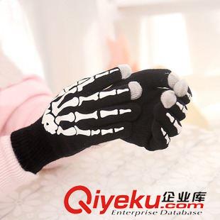 未分类 2015新款 韩版个性骨爪情侣手机触摸五指魔术手套