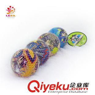 pu球|弹力球|发泄球 运动休闲玩具 360度全彩印 4粒网袋装pu球 丽葵儿童体育pu球玩具