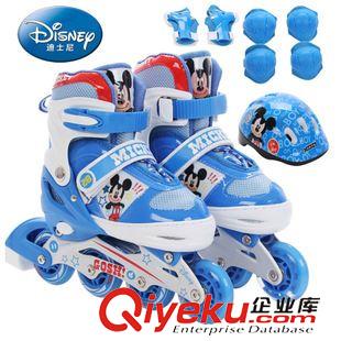 儿童轮滑鞋 包邮！迪士尼zp儿童轮滑鞋溜冰鞋旱冰鞋滑冰鞋配护具头盔