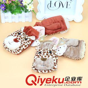 9月4号新品 冬季保暖半指手套 女士双层卡通手套 电脑写字手套 义乌批发