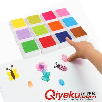  其它手工素材 正方形彩色印台印章泥幼儿园儿童手指画颜料手工材料EF25200原始图片2
