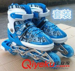 溜冰鞋inline skates 厂家直销发亮溜冰鞋儿童全套装可调直排轮滑鞋滑冰旱冰鞋一件代发
