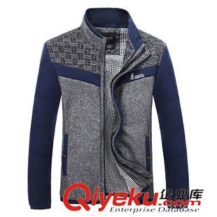 针织衫 卫衣 运动套装 厂家直供2015新款男装针织夹克时尚gd外套一件起批