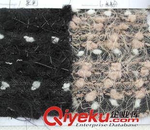 欧韩时尚针织 大量现货供应亮丝针织面料 春秋针织外套时尚长毛毛面料