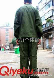 户外休闲服外套 户外军迷军绿色101空降师纯棉多口袋男式夹克休闲作训服套装