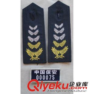 保安配饰 厂家直销：2011新式保安服肩章 制服肩章 保安服套装胸标胸号