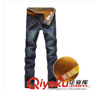 未分类 厂家直销2014牛仔裤男士修身时尚小直脚加绒加厚潮流保暖牛仔裤
