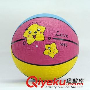 篮球 厂家批发幼儿园篮球橡胶小篮球 儿童篮球 3号 花色卡通篮球