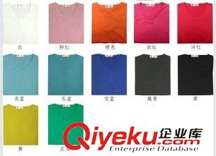 特色圆领系列 广州广告衫加工厂 黑色V领T恤 莱卡短袖圆领文化衫logo印图
