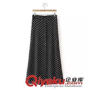 15-7月06-10 欧美气质新款夏装 女士经典黑白波点单排扣半身裙长裙2YP-7.128