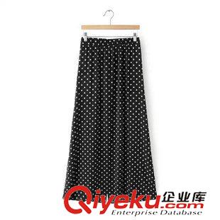 15-7月06-10 欧美气质新款夏装 女士经典黑白波点单排扣半身裙长裙2YP-7.128