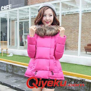 短款 2015冬装新款韩版加厚可拆卸大毛领斗篷型短款羽绒棉服女